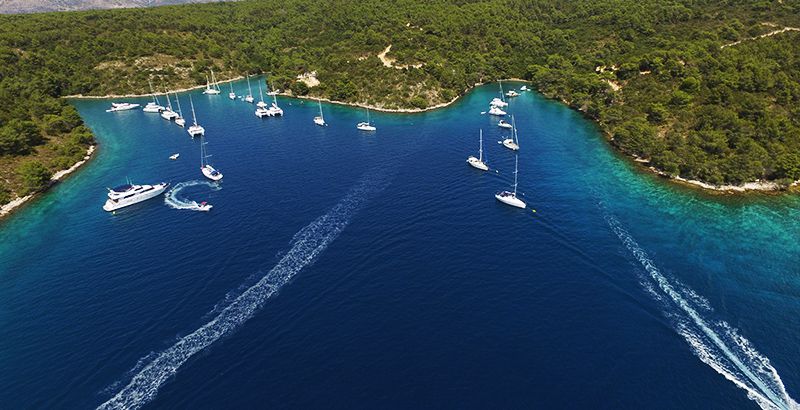 Explore coves when sailing in Croatia